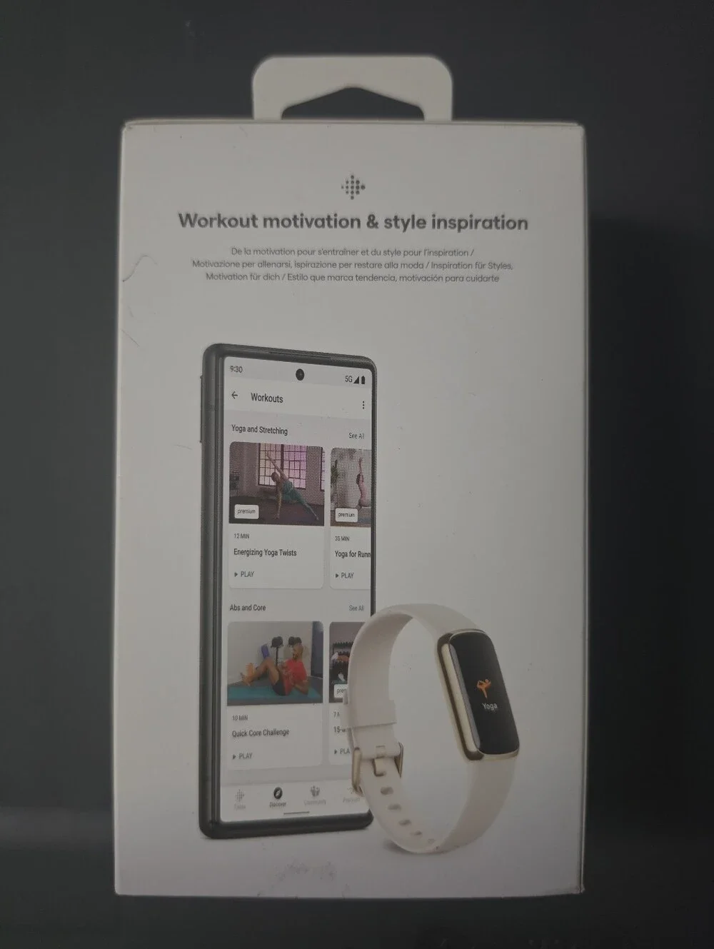 Fitbit Luxe Fitness & Wellness Tracker - Gold Case with White Band